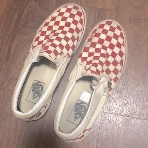 8.5 size red checkered vans